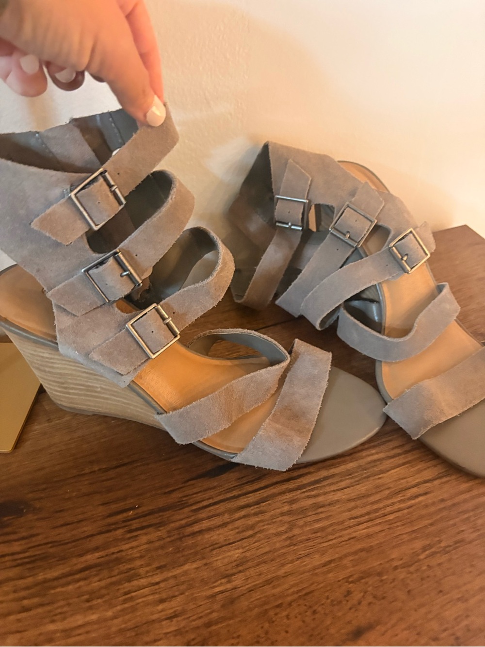 Cute strappy wedges